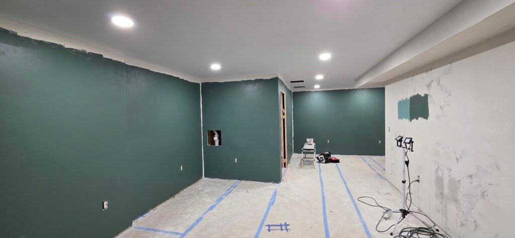 Residential basement recessed lighting